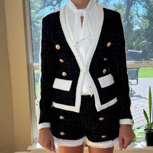 Tweed short and jacket set